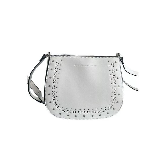 FRENCH CONNECTION Shira multi-pockets perforated faux-leather crossbody - WHITE - Picture 1 of 7
